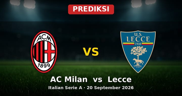 Prediksi AC Milan vs Lecce Serie A 20 September 2026: Duel Seru di San Siro