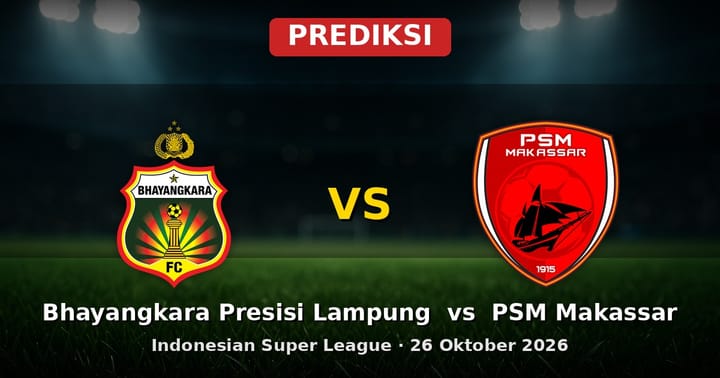 Prediksi Bhayangkara Presisi Lampung vs PSM Makassar Liga Indonesia 26 Oktober