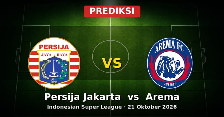 Prediksi Persija Jakarta vs Arema: Duel Sengit Indonesian Super League 21 Oktober
